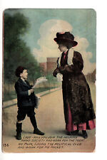 Postcard: Newspaper Boy in Knickers; 