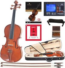 Cecilio CVN-200 Solidwood Violin with D'Addario Prelude Strings, 4/4 - Nickel picture