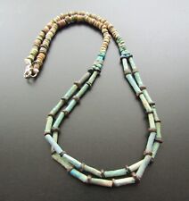 NILE  Ancient Egyptian Faience Amulet Mummy Bead Necklace ca 600 BC picture