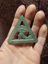 Carved Aventurine Horus Triangular All Seeing Eye Crystal  picture