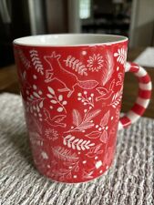 Starbucks Christmas Holiday Forest Retired Candy Striped Handle Mug picture