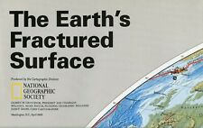 NATIONAL GEOGRAPHIC map only APRIL 1995 THE EARTHS FRACTURED SURFACE birthdays  picture
