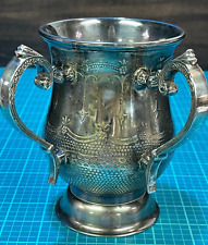 Antique Judaic Silver Plate Hand Washing Cup picture