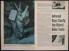 Dead Sea Scrolls Infared Rays Clarify text 1953 article picture