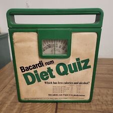 1985 Bacardi Rum Diet Quiz Weight Bathroom Scale Drink Calorie Promotion Analog picture