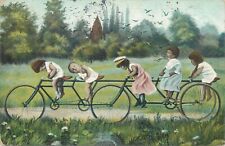 Surrealism multi babies bicycle fantasy 1905 picture