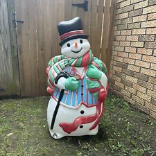 VINTAGE SANTA'S BEST FROSTY THE SNOWMAN LIGHTED CHRISTMAS BLOW MOLD 43