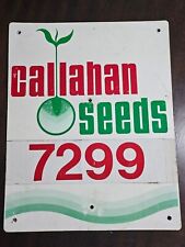 Vintage Callahan 7299 Corn Farm Agriculture Corriboard Seed Sign 20