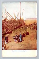Boats On The Nile River In Egypt Vintage Souvenir Postcard picture