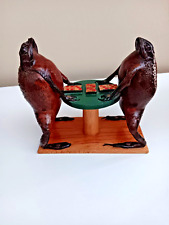 Vintage Taxidermy Amphibians Bull Frogs Playing Dominoes Folk Art * picture