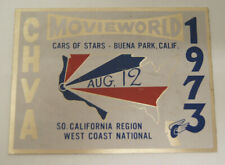 Movieworld CHVA Cars of Stars Buena Park CA 1973 Plaque Sign Placard Auto Car picture