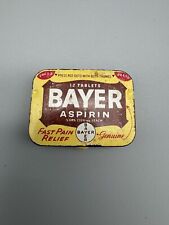 Vintage Bayer Aspirin Tin Made In USA Hinged picture