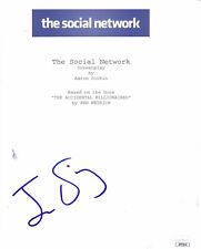 JESSE EISENBERG SIGNED THE SOCIAL NETWORK FULL MOVIE SCRIPT AUTOGRAPH JSA COA picture