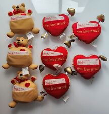 8 Vtg Figi Valentine Pocket Plush Treat Gift Card Holder Novelty Gift Heart Bear picture