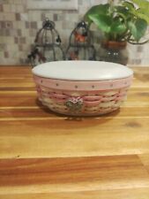 Longaberger Pink American Cancer Society Covered Basket Breast Cancer Awareness picture