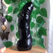 Obsidian Stone Penis Dick Carving Large Size Quartz Crystal Specimen Collection picture