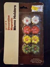 Vintage Refrigerator DAISY Flowers Magnets Decorative Magnetic Memo Holders picture