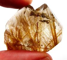 87 carat Rutilated Quartz crystal - Brazil golden rutile - natural + polished picture