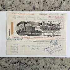 1902 Carbon Dioxide Magnesia Co Philadelphia Rare Letter Head Bill MT PLEASANT picture