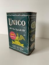Unico Liquid Shortening Vintage Tin 128 fl oz Nice Graphics picture