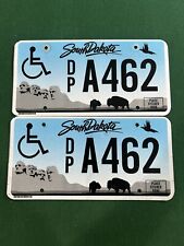 SOUTH DAKOTA Handicap Disabled Wheelchair License Plate Pair. Great Graphics picture