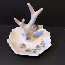 Vintage Takahashi Porcelain Bird Tree Ring Holder Dish 4