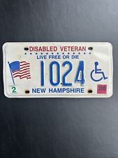2005 New Hampshire License Plate Disabled Veteran 1024 Handicap Symbol  picture