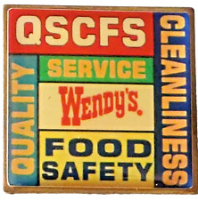 Wendy's Restaurant QSCFS-Food Safety/Quality  Service/Cleanliness Lapel Pin picture