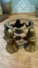 beautiful brass candle holder -angels playing music picture