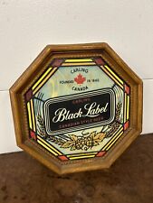 CARLING Canada Black Label Beer 8 Sided Wall Bar Sign Plastic ( Non Lighted ) picture