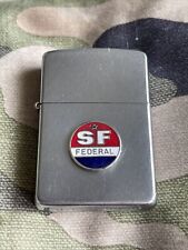 1968 Vintage Zippo Lighter - San Francisco SF Federal Emblem - Solid Fuel Cell picture