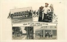 Oscoda Michigan Van Ettan Lake Lodge Process 1930s RPPC Photo Postcard 21-11458 picture