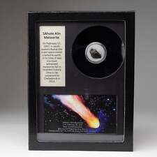 Genuine Sikhote-Alin Meteorite from Russia in Glass Display Box picture