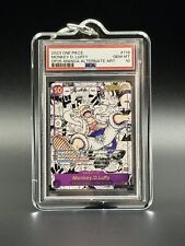 One Piece ENG PSA10 Graded OP-05 #119 Alt Art Manga SEC Luffy Mini-Slab Keychain picture