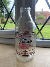Vintage Unigate CADBURY'S - JUST ADD Advertising Glass Milk Bottle picture