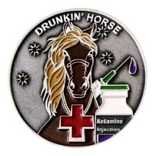 2018-2019 Drunkin' Horse G Co 3-126 US Army Medevac Ketamine Drug Challenge Coin picture