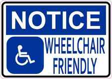5 x 3.5 Notice Wheelchair Friendly Magnet Magnetic Door Sign Handicap Magnets picture