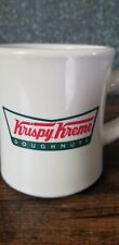 Krispy Kreme Doughnuts Coffee Mug Heavy Vintage 8oz White with Red/Green Logo picture