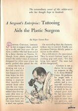 TATTOO PLASTIC SURGERY FOR VETERANS 1952 FEATURE COVERING WAR WOUNDS picture