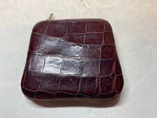 Vintage Snake Skin Style Synthetic Cover Make Up Powder Compact picture