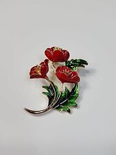 Poppy Cluster Brooch Pin Veterans Day Memorial Day Remembrance Day picture