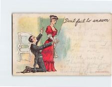 Postcard Don't fail to answer with Lovers Art Print picture