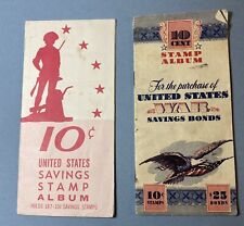 Vintage Pair of United States Ww2 War Bond Stamp Albums 10 Cents picture