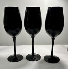 Three Ravenscroft Double Blind Black Tasting Wine Glasses Crystal - 15.9 Fl Oz picture