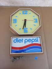 Vintage Diet Pepsi Hanging Wall Clock Sign Advertisement  P picture