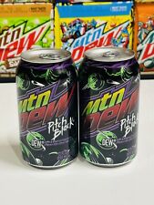 Mountain Dew Pitch Black - Two (2) Full Sealed 12oz Cans - Rare/Discontinued  picture