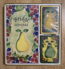 Creative Papers C.R. Gibson Bridge Scorepad and 2 Sets of Cards Majolica Pears picture