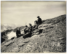 Switzerland, view taken from the Sommet des Diablerets, Massif du Mont-Blanc vintage print,  picture
